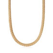 C. 1990 Vintage 14kt Yellow Gold Mesh Necklace
