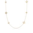 Roberto Coin &quot;Princess&quot; .17 ct. t.w. Diamond Floral Station Necklace in 18kt Two-Tone Gold