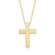 Roberto Coin &quot;Princess&quot; 18kt Yellow Gold Cross Pendant Necklace