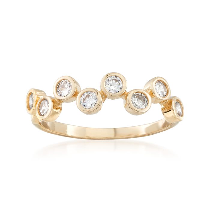 .40 ct. t.w. Bezel-Set CZ Ring in 14kt Yellow Gold