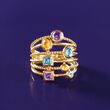 1.31 ct. t.w. Multi-Stone Ring in 14kt Gold Over Sterling