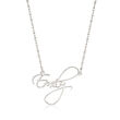 Sterling Silver Handwritten-Style Script Personalized Name Necklace