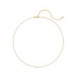14kt Two-Tone Gold Bead-Chain Choker Necklace