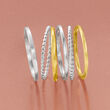 Two-Tone Sterling Silver Jewelry Set: Six Stackable Rings