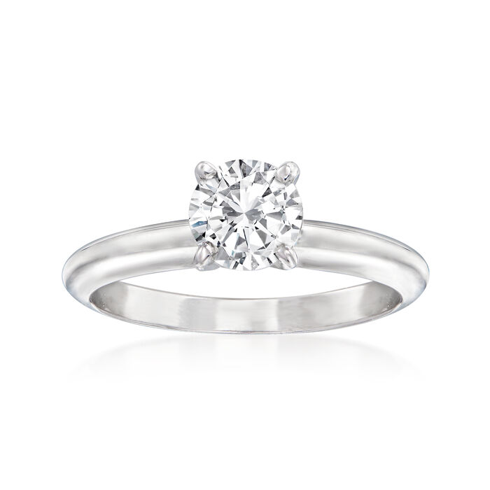 .90 Carat Certified Diamond Solitaire Ring in 14kt White Gold