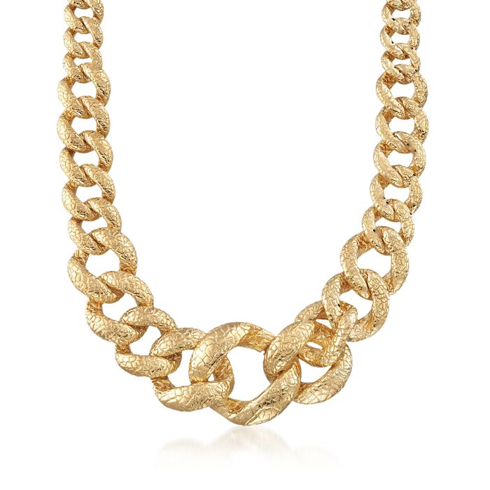 Italian 18kt Gold Over Sterling Oversized Link Necklace