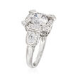 2.70 ct. t.w. CZ Vintage-Style Ring in Sterling Silver