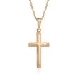 14kt Yellow Gold Cross Pendant Necklace 