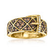 Le Vian .36 ct. t.w. Chocolate Diamond Belt Ring with Vanilla Diamond Accents in 14kt Honey Gold