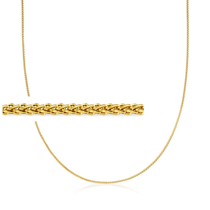 1.2mm 14kt Yellow Gold Wheat-Chain Necklace