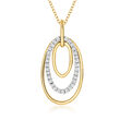 .25 ct. t.w. Diamond Multi-Oval Pendant Necklace in 18kt Gold Over Sterling