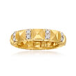 C. 1990 Vintage .18 ct. t.w. Diamond Station Ring in 14kt Yellow Gold