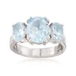 4.20 ct. t.w. Sky Blue Topaz Three-Stone Ring in Sterling Silver