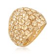Italian Diamond-Cut 18kt Yellow Gold Dome Ring