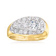 C. 1960 Vintage 1.25 ct. t.w. Diamond Ring in 14kt Two-Tone Gold