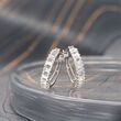 2.20 ct. t.w. CZ Hoop Earrings in Sterling Silver
