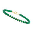20.00 ct. t.w. Emerald Bead Bracelet in 10kt Yellow Gold