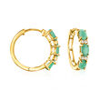 5.00 ct. t.w. Multi-Gem and .40 ct. t.w. White Topaz Jewelry Set: Three Pairs of Hoop Earrings in 18kt Gold Over Sterling