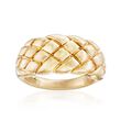 14kt Yellow Gold Quilted Ring