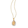 Child's 14kt Two-Tone Gold Saint Mary Pendant Necklace