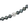 Mikimoto 8.1-10.9mm A+ Black South Sea Pearl Necklace with 18kt White Gold and Diamond Accent