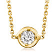 Roberto Coin .10 Carat Diamond Necklace in 18kt Yellow Gold