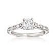 1.09 ct. t.w. Diamond Engagement Ring in 14kt White Gold