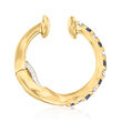 Sapphire and Diamond-Accented Single Ear Cuff in 14kt Yellow Gold