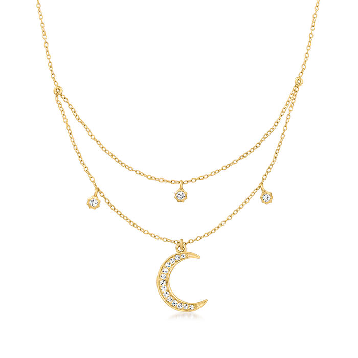 .24 ct. t.w. Diamond Celestial Layered Necklace in 14kt Yellow Gold