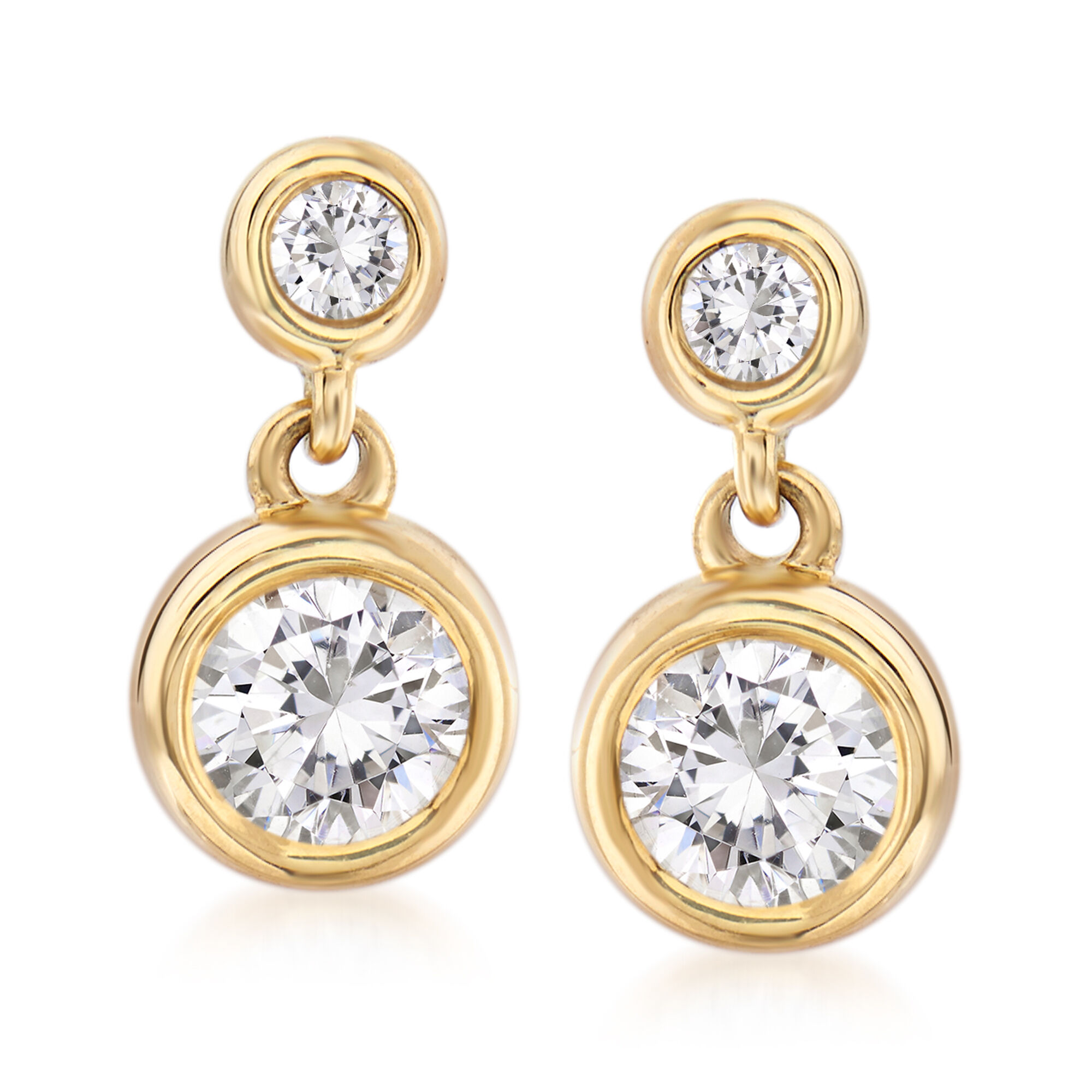Yellow Gold Diamond Drop Earrings on Sale, UP TO 56% OFF | www 