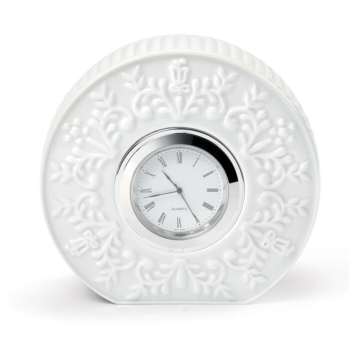 Lladro &quot;Logos&quot; Porcelain Table Clock