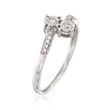 .11 ct. t.w. Diamond Two-Stone Ring in Sterling Silver