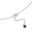 4-8mm Graduated Black Cultured Pearl Necklace in Sterling Silver