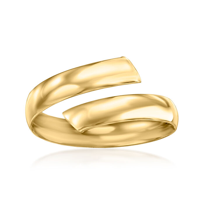 Italian 18kt Yellow Gold Bypass Ring