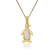 14kt Two-Tone Gold Penguin Pendant Necklace