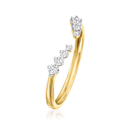 .18 ct. t.w. Diamond Open-Space Ring in 14kt Yellow Gold