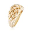 14kt Yellow Gold Quilted Ring