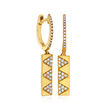 .30 ct. t.w. Pave Diamond Bar Drop Earrings in 14kt Yellow Gold