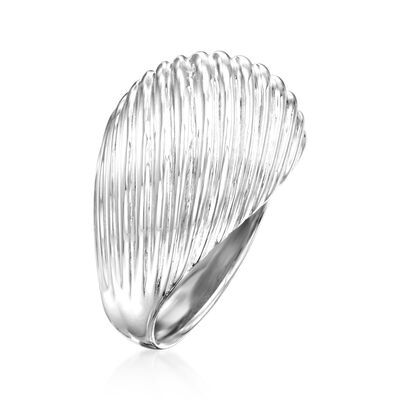 Italian Sterling Silver Domed Shrimp Ring