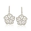 .80 ct. t.w. Diamond Floral Drop Earrings in 18kt White Gold