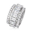 11.65 ct. t.w. CZ Jewelry Set: Three Eternity Bands in Sterling Silver