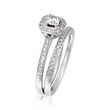 .45 ct. t.w. Diamond Bridal Set: Engagement and Wedding Rings in 14kt White Gold