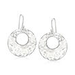 Zina Sterling Silver Hammered Circle Drop Earrings