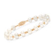 Mom & Me 4-7mm Cultured Pearl Bracelet Set of 2 in 14kt Yellow Gold