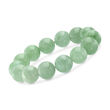 Green Jade Bead Stretch Bracelet