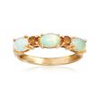 Ethiopian Opal and .10 ct. t.w. Citrine Ring in 14kt Yellow Gold