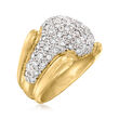 C. 1980 Vintage 1.85 ct. t.w. Diamond Dome Ring in 18kt Two-Tone Gold