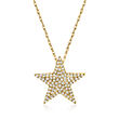 .30 ct. t.w. Diamond Star Necklace in 14kt Yellow Gold