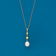 8.5mm Cultured Pearl Pendant Necklace in 14kt Yellow Gold