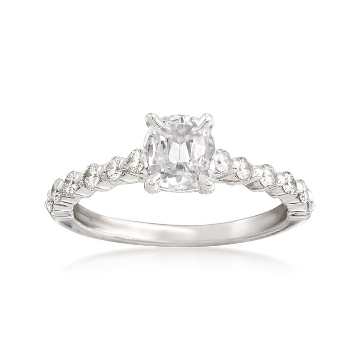 Henri Daussi 1.05 ct. t.w. Diamond Engagement Ring in 18kt White Gold
